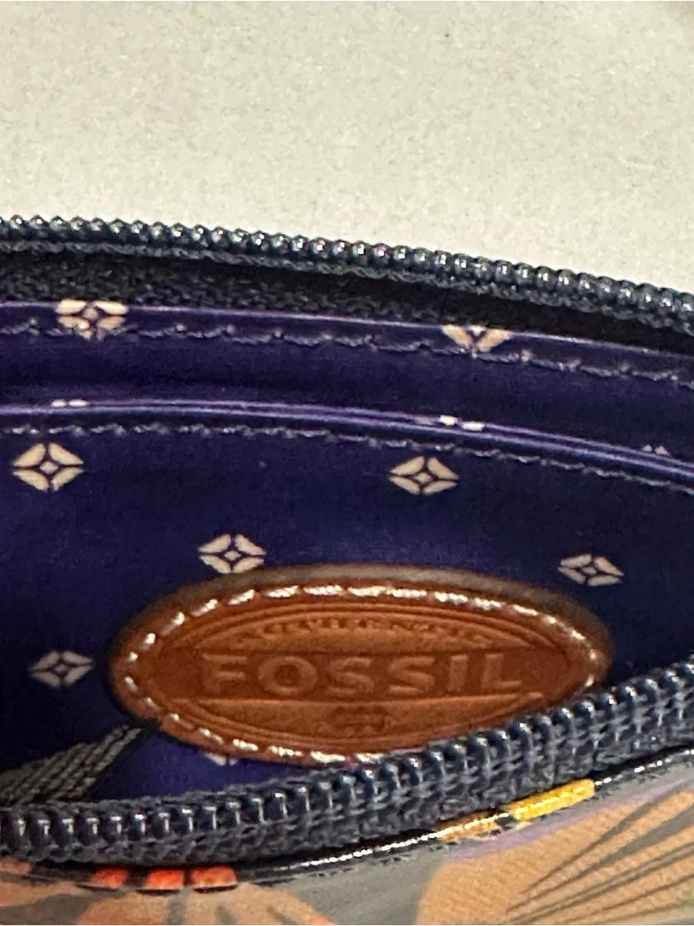 Fossil Zip Key/Card Pouch